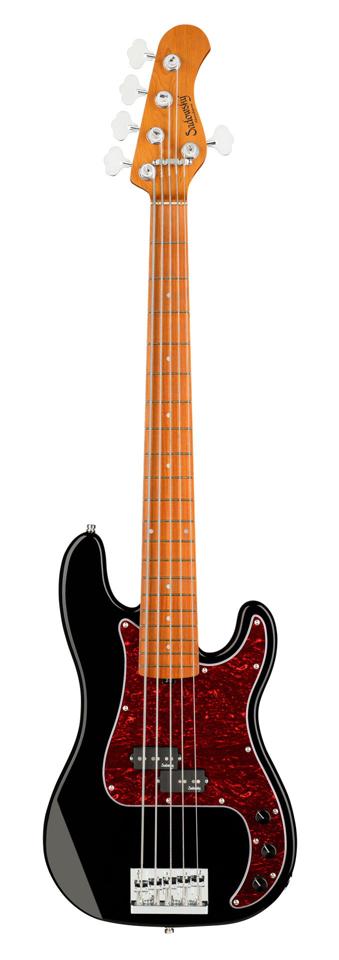 MetroExpress Ultra Vintage P Bass, 5-String Solid Black High Polish